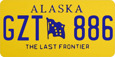 AK license plate GZT886