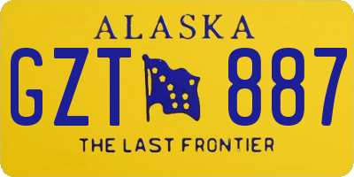 AK license plate GZT887