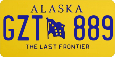 AK license plate GZT889