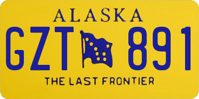 AK license plate GZT891