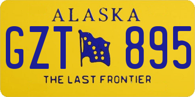 AK license plate GZT895