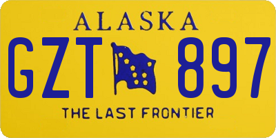 AK license plate GZT897