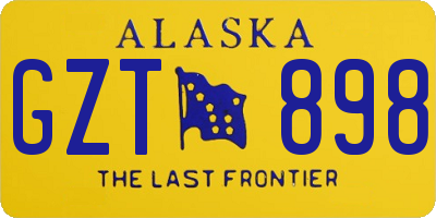 AK license plate GZT898