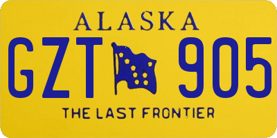 AK license plate GZT905