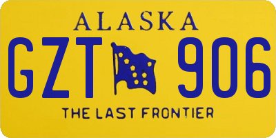 AK license plate GZT906