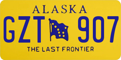 AK license plate GZT907