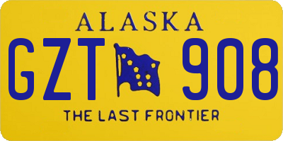 AK license plate GZT908