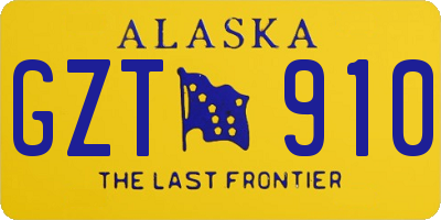 AK license plate GZT910