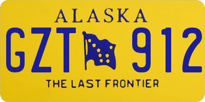 AK license plate GZT912