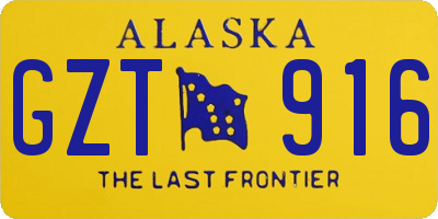 AK license plate GZT916