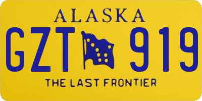 AK license plate GZT919