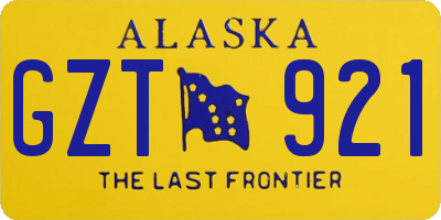 AK license plate GZT921