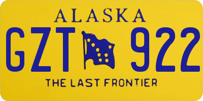 AK license plate GZT922