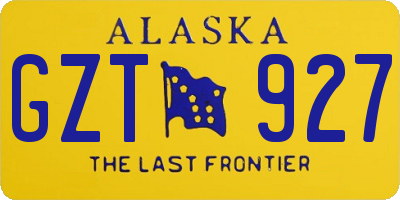 AK license plate GZT927