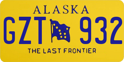 AK license plate GZT932