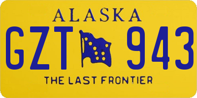 AK license plate GZT943