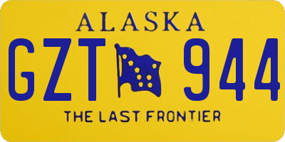 AK license plate GZT944