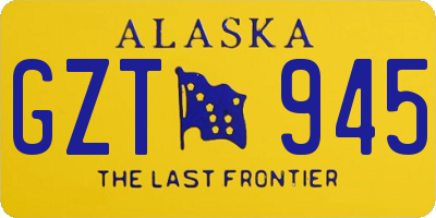 AK license plate GZT945