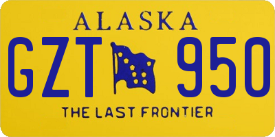 AK license plate GZT950