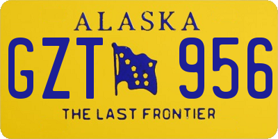 AK license plate GZT956