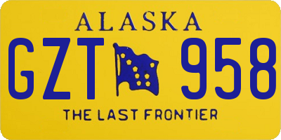 AK license plate GZT958