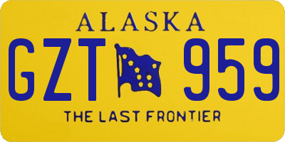 AK license plate GZT959