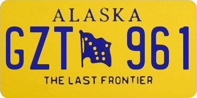 AK license plate GZT961