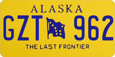 AK license plate GZT962