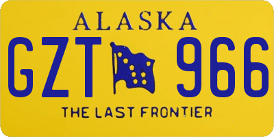 AK license plate GZT966