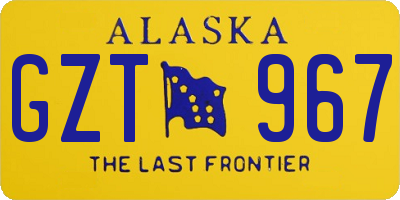 AK license plate GZT967