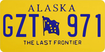 AK license plate GZT971