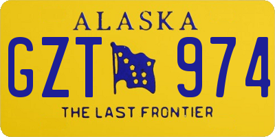 AK license plate GZT974