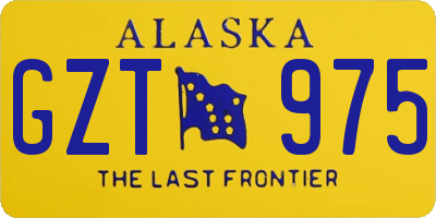 AK license plate GZT975