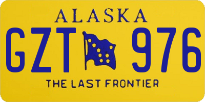 AK license plate GZT976