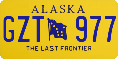 AK license plate GZT977