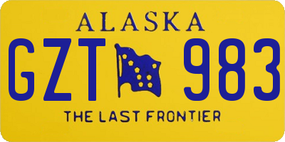 AK license plate GZT983