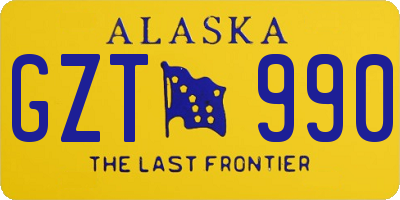 AK license plate GZT990