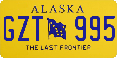 AK license plate GZT995