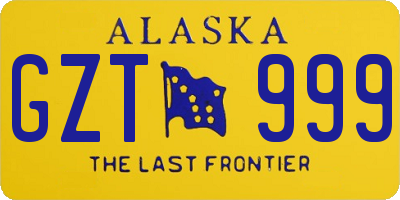 AK license plate GZT999