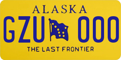 AK license plate GZU000