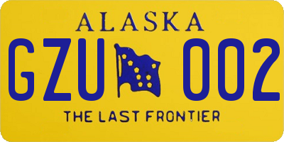 AK license plate GZU002