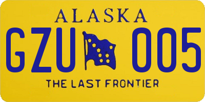 AK license plate GZU005