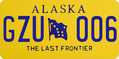 AK license plate GZU006