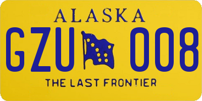 AK license plate GZU008