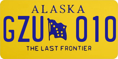 AK license plate GZU010