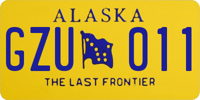 AK license plate GZU011