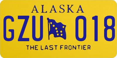 AK license plate GZU018