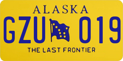 AK license plate GZU019