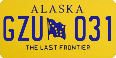 AK license plate GZU031