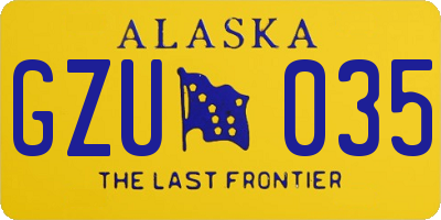 AK license plate GZU035